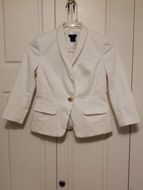 Ann Taylor White Blazer Women's Size 00P